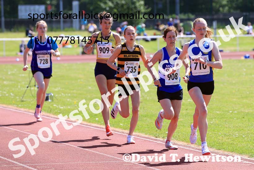 Womens Seniors and Under-20s  5000 metres, 2024 North Eastern Track and Field Champs., Middlesbrough.  Photo: David T. Hewitson/Sports for All Pics
